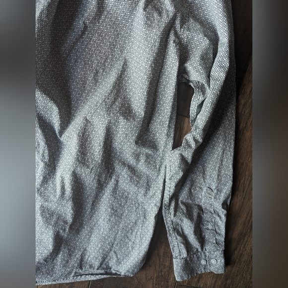 CINCH Long Sleeve Button Down Western Dress Shirt ~ Black & White w/ Green Sz S - Picture 14 of 16